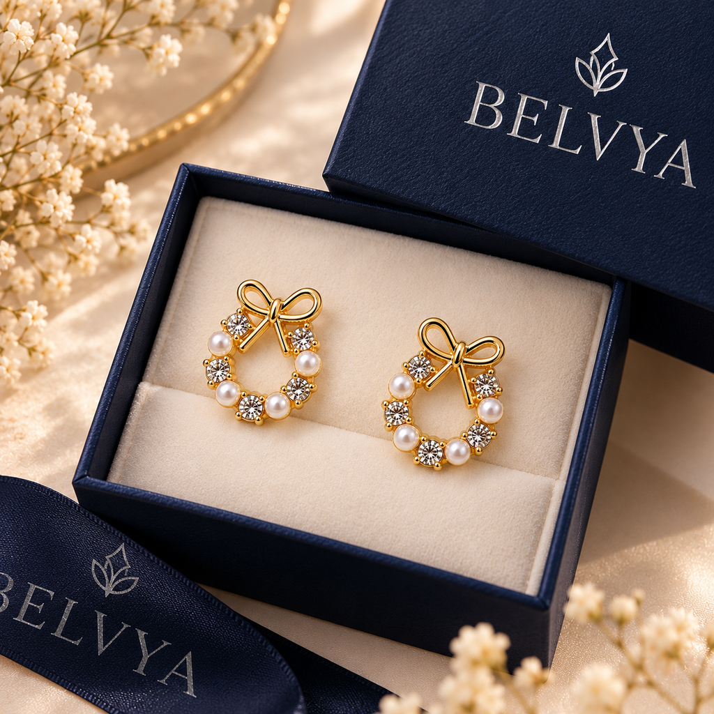 Crystal Hoop Stud Earrings
