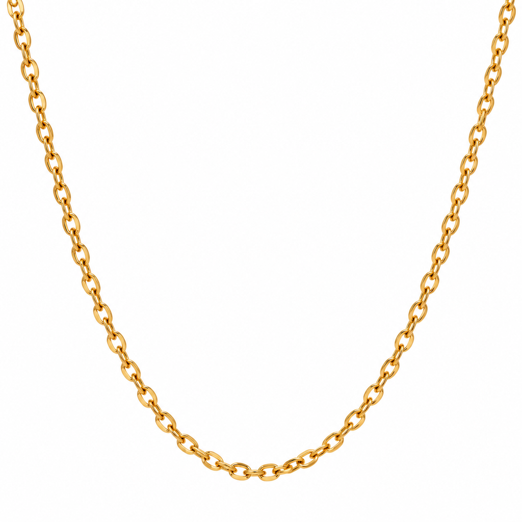 Golden Elegance Minimal Link Chain Necklace for Women