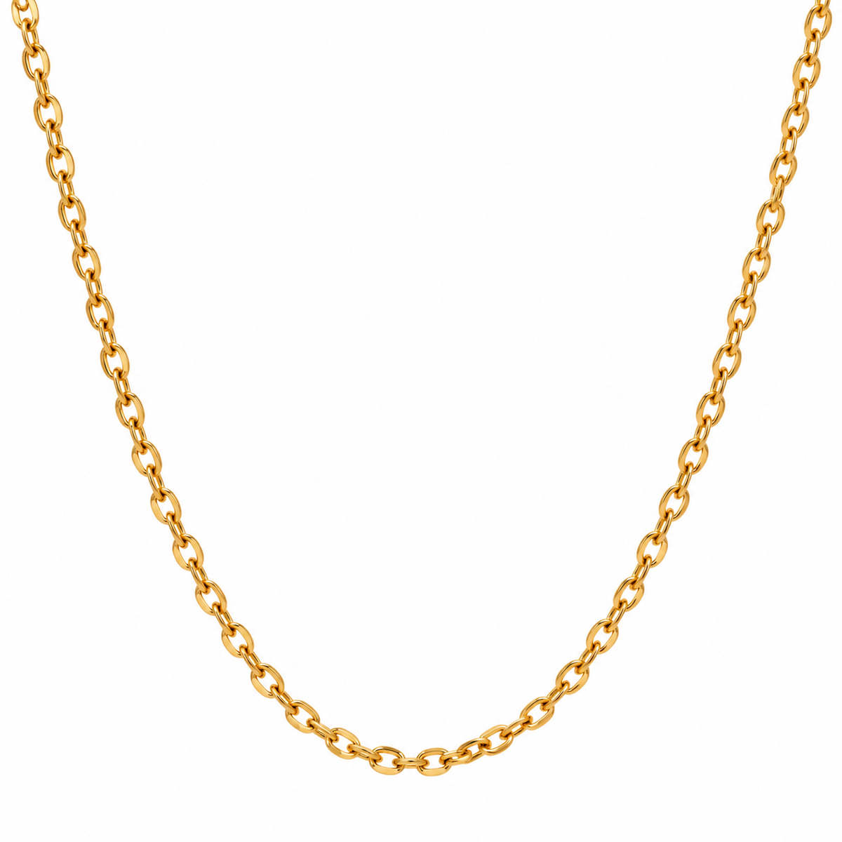 Golden Elegance Minimal Link Chain Necklace for Women