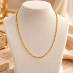 Golden Elegance Minimal Link Chain Necklace for Women