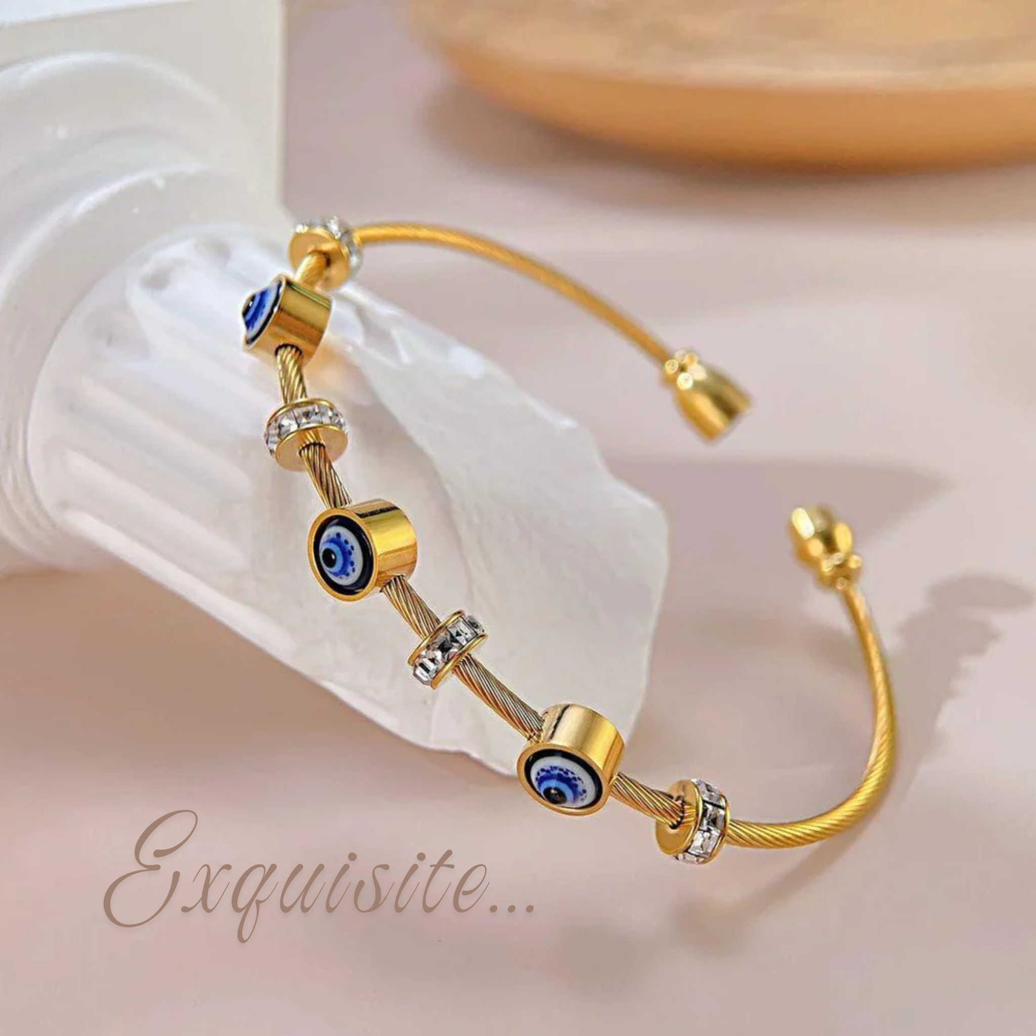 Evil Eye Charm Kada Bracelet