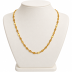 Elegant Gold-Tone Link Chain Necklace for Women | Minimalist Artificial Jewellery