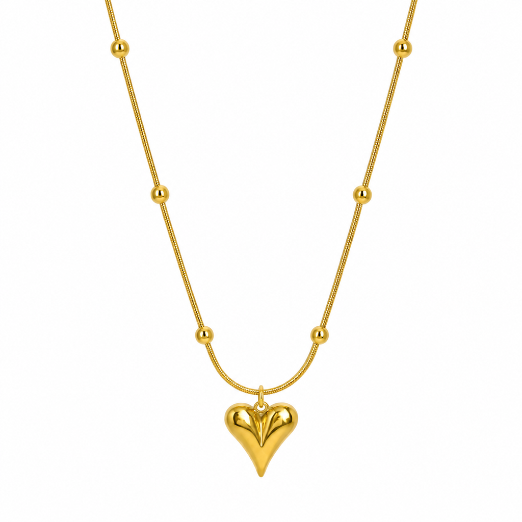 Heartbeat Gold-Tone Pendant Necklace for Women