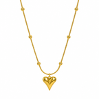 Heartbeat Gold-Tone Pendant Necklace for Women