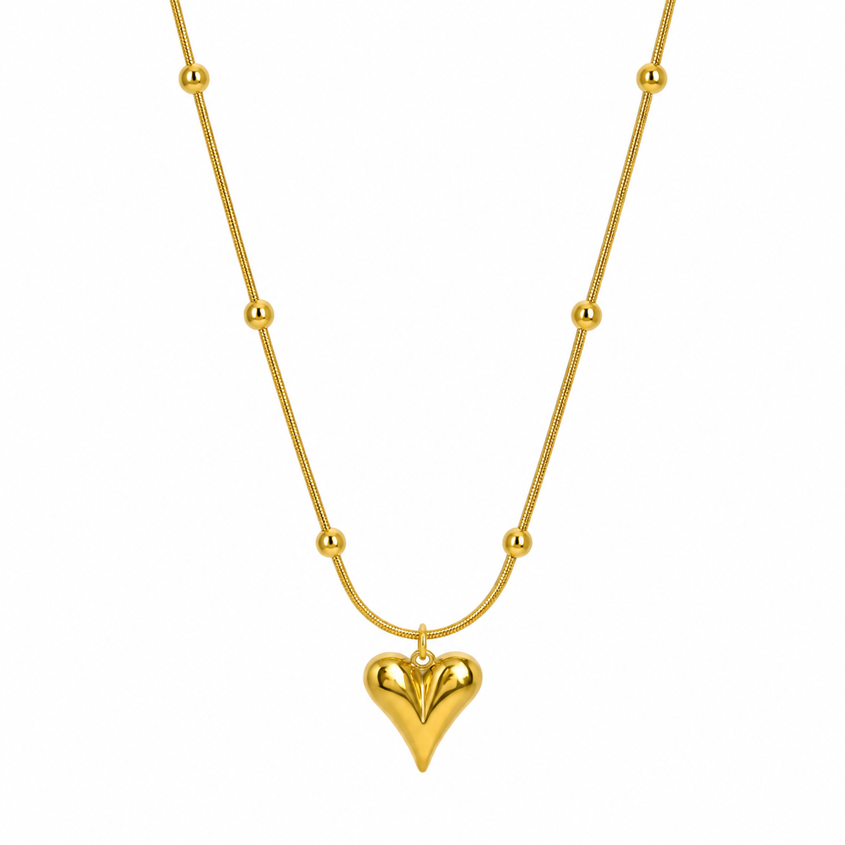 Heartbeat Gold-Tone Pendant Necklace for Women