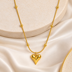 Heartbeat Gold-Tone Pendant Necklace for Women