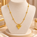 Heartbeat Gold-Tone Pendant Necklace for Women
