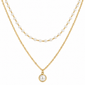 Elegant Pearl Layered Necklace Set for Women – Gold-Tone Artificial Jewellery