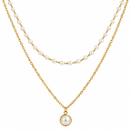 Elegant Pearl Layered Necklace Set for Women – Gold-Tone Artificial Jewellery