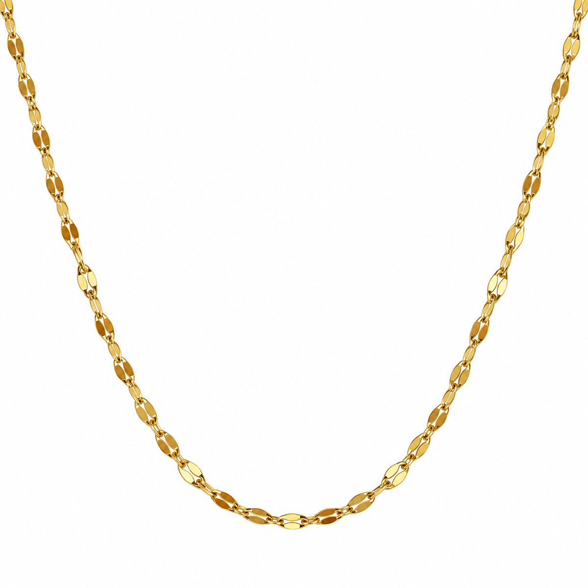 Elegant Gold-Tone Link Chain Necklace for Women | Minimalist Artificial Jewellery