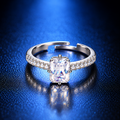 Radiant Crystal Silver-Tone Adjustable Ring – BELVYA