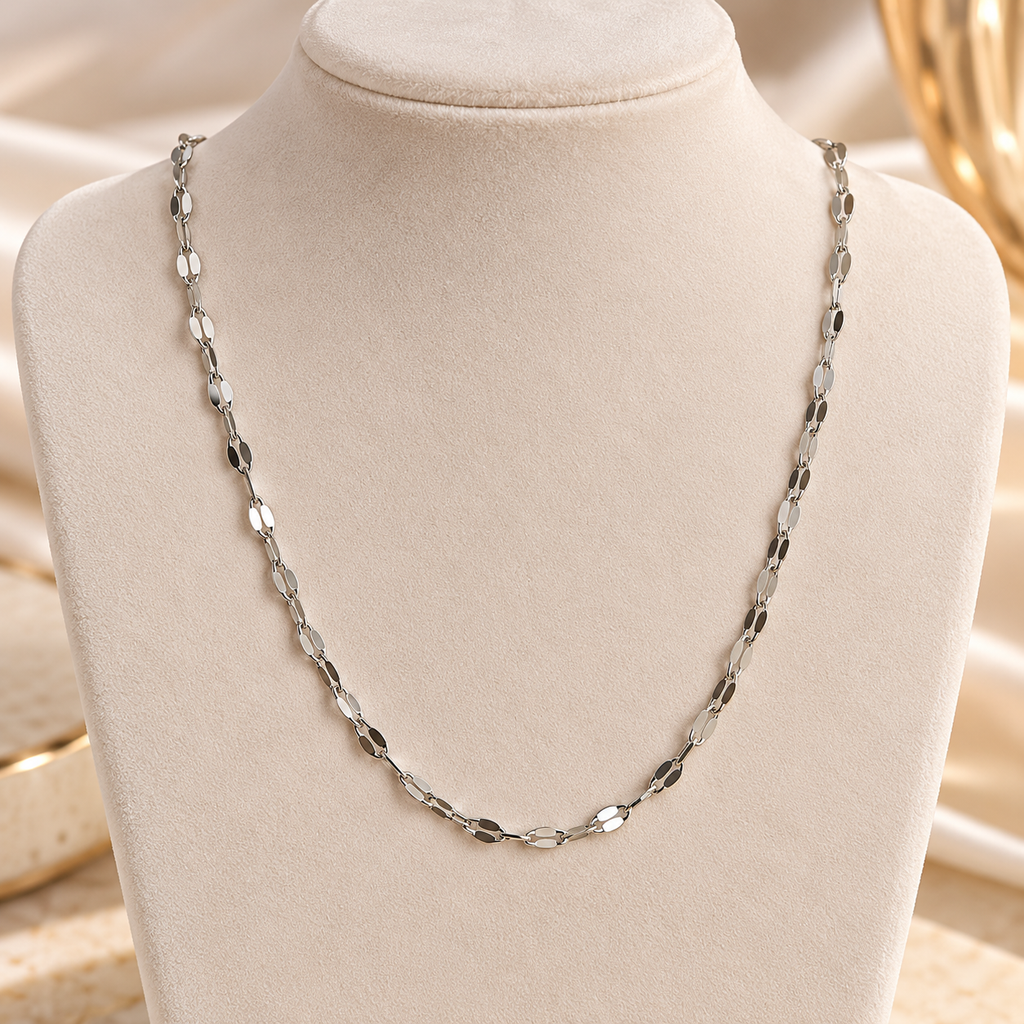 Elegant Silver Link Chain Necklace for Women – Minimalist Everyday Jewellery