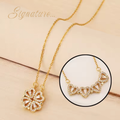 Sparkling Clover Heart Necklace