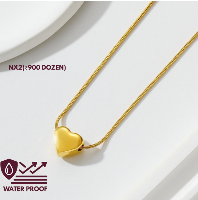 Golden Heart Charm Chain